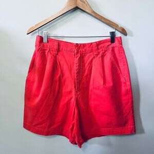 Abercrombie Shorts VTG 90s Coral Pink Sun Wind Sand Cotton Hi Rise Beach Mom 12